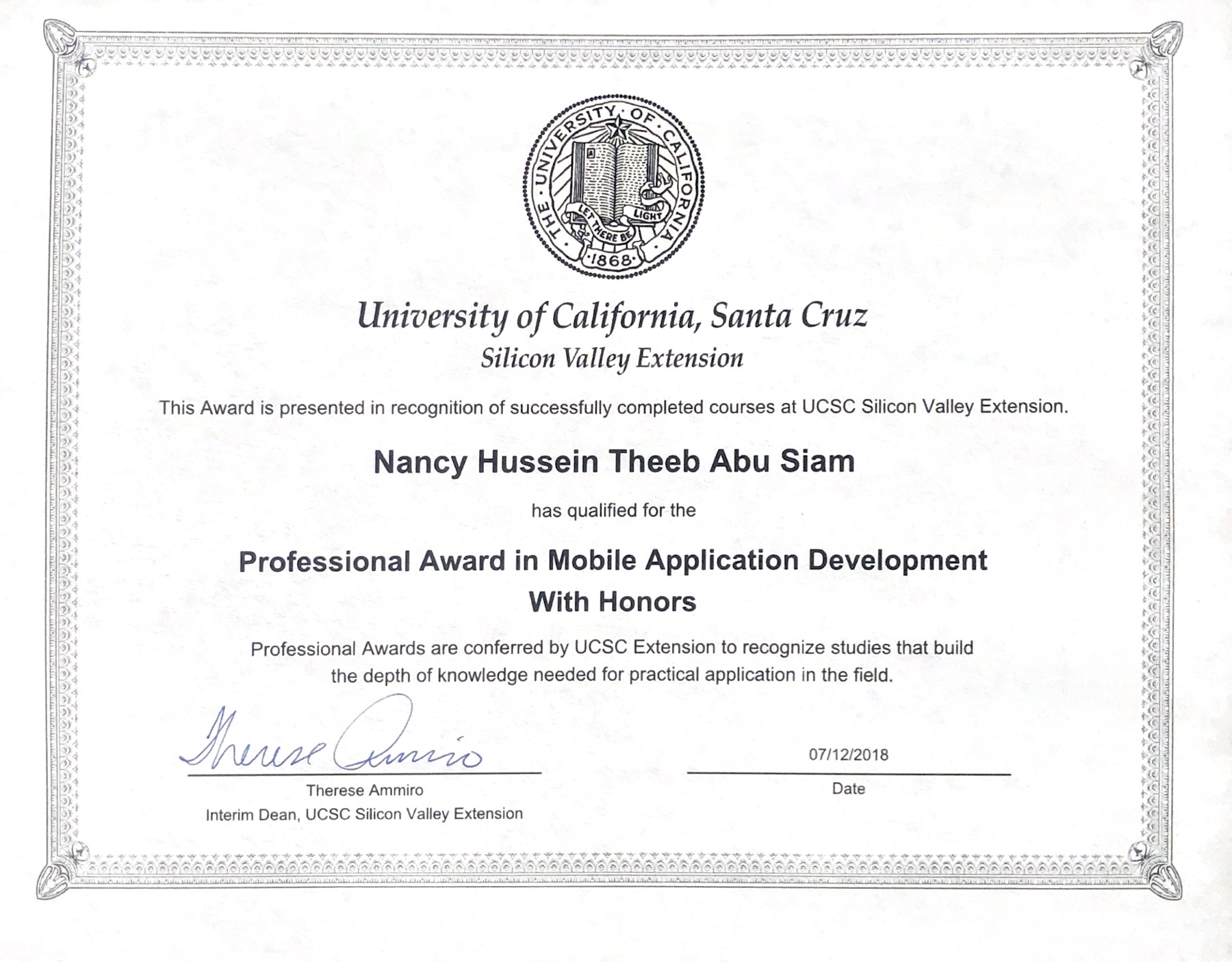 Mobile Certificate